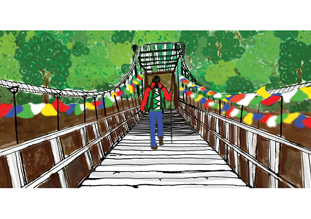 berries and powdered sugar