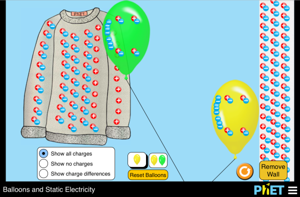 Balloons and Static Electricity Screenshot