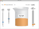 Screenshot of the simulation Molarity